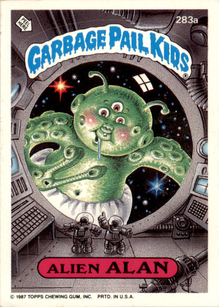 1987 Garbage Pail Kids Series 7 #283a Alien Alan EX