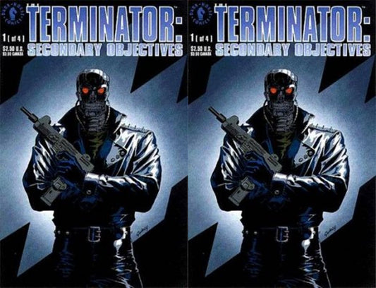 The Terminator: Secondary Objectives #1 (1991) Dark Horse Comics - 2 Comics