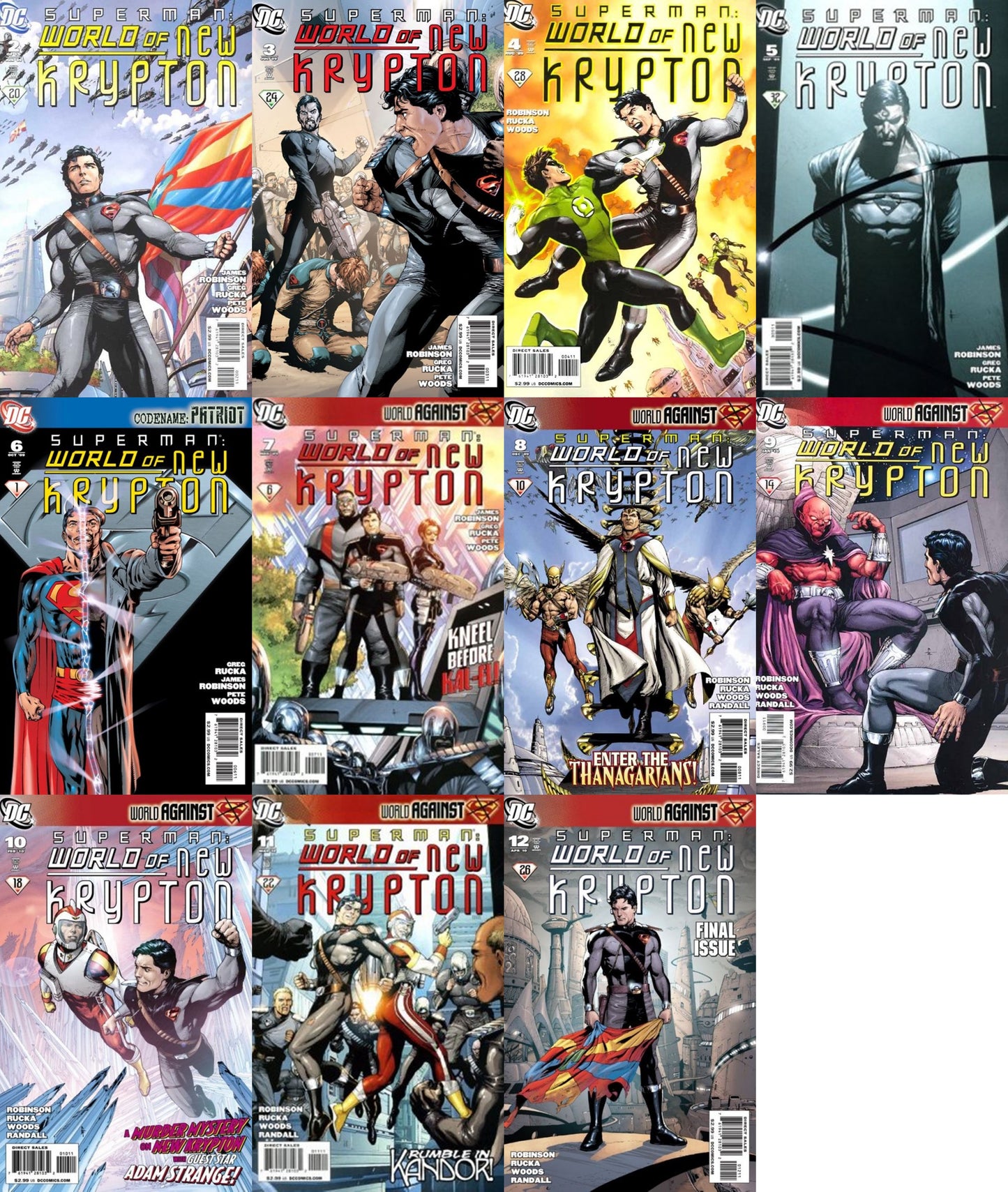Superman: World of New Krypton #2-12 (2009-2010) DC Comics - 11 Comics