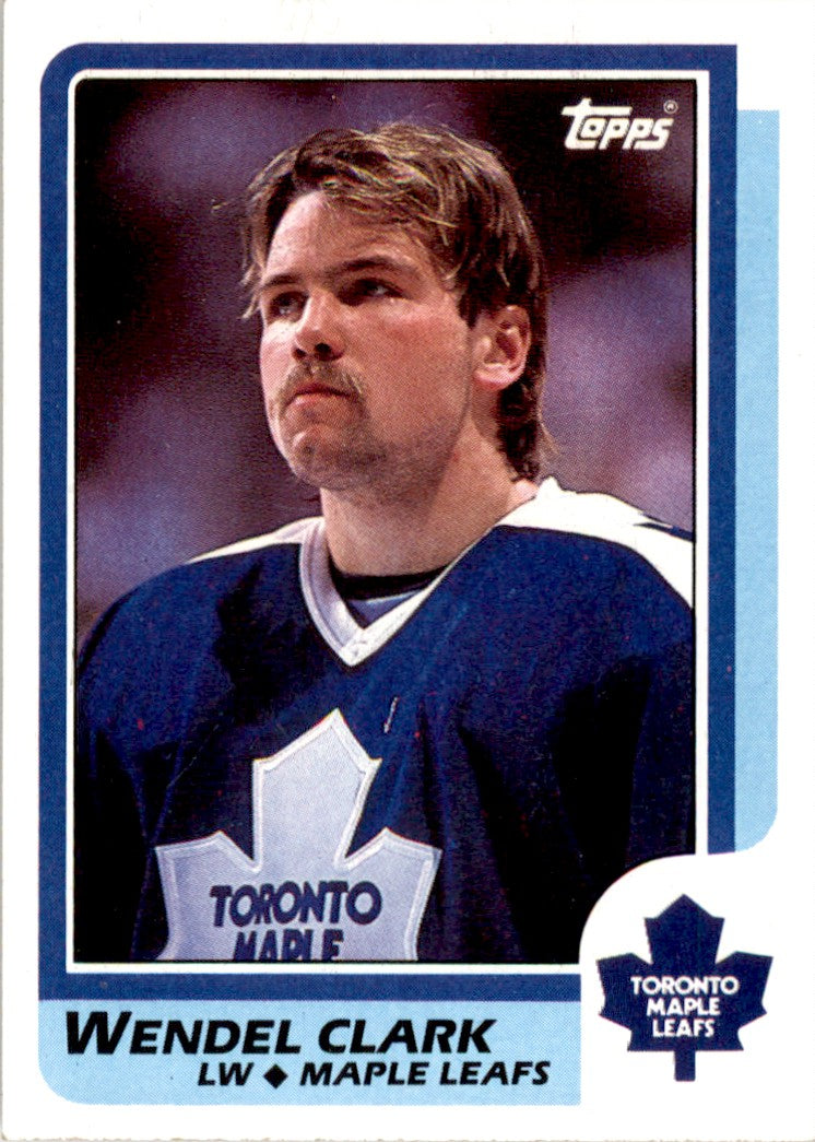 1986 Topps #149 Wendel Clark RC Maple Leafs NM