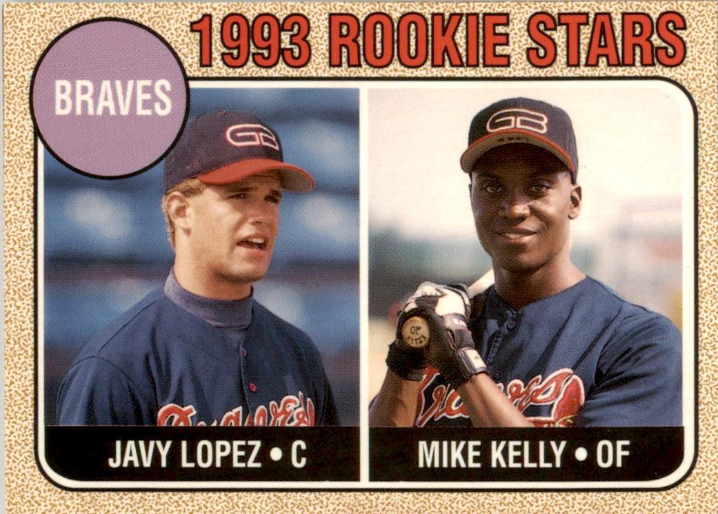 1993 Baseball Card Magazine '68 Topps Replicas # BBC14 Lopez Kelly Braves