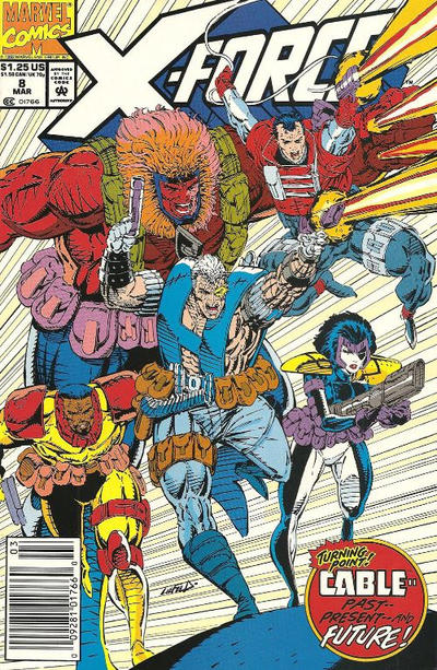 X-Force #8 Newsstand Cover (1991-2002) Marvel