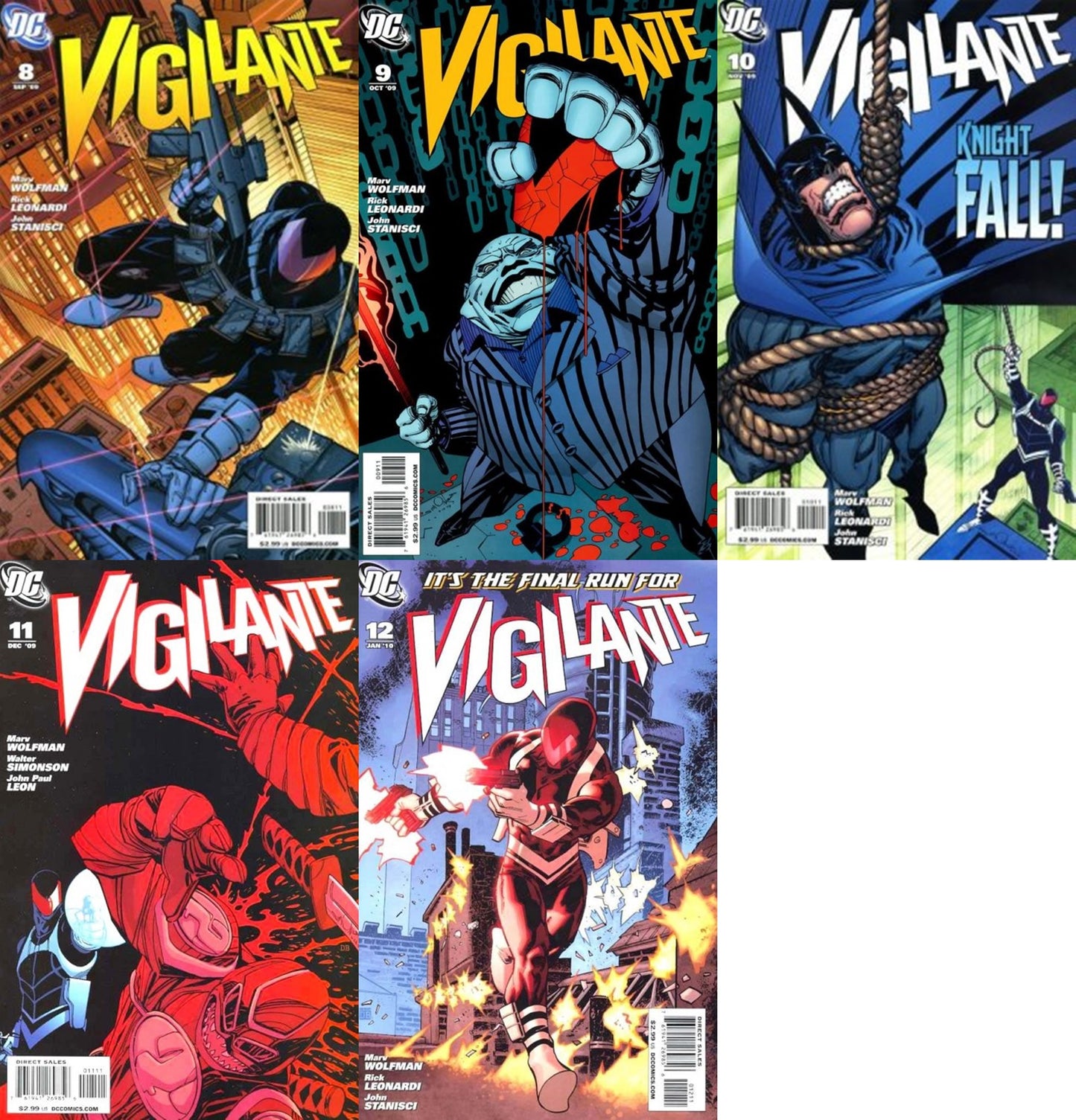 Vigilante #8-12 Volume 3 (2009-2010) DC Comics - 5 Comics