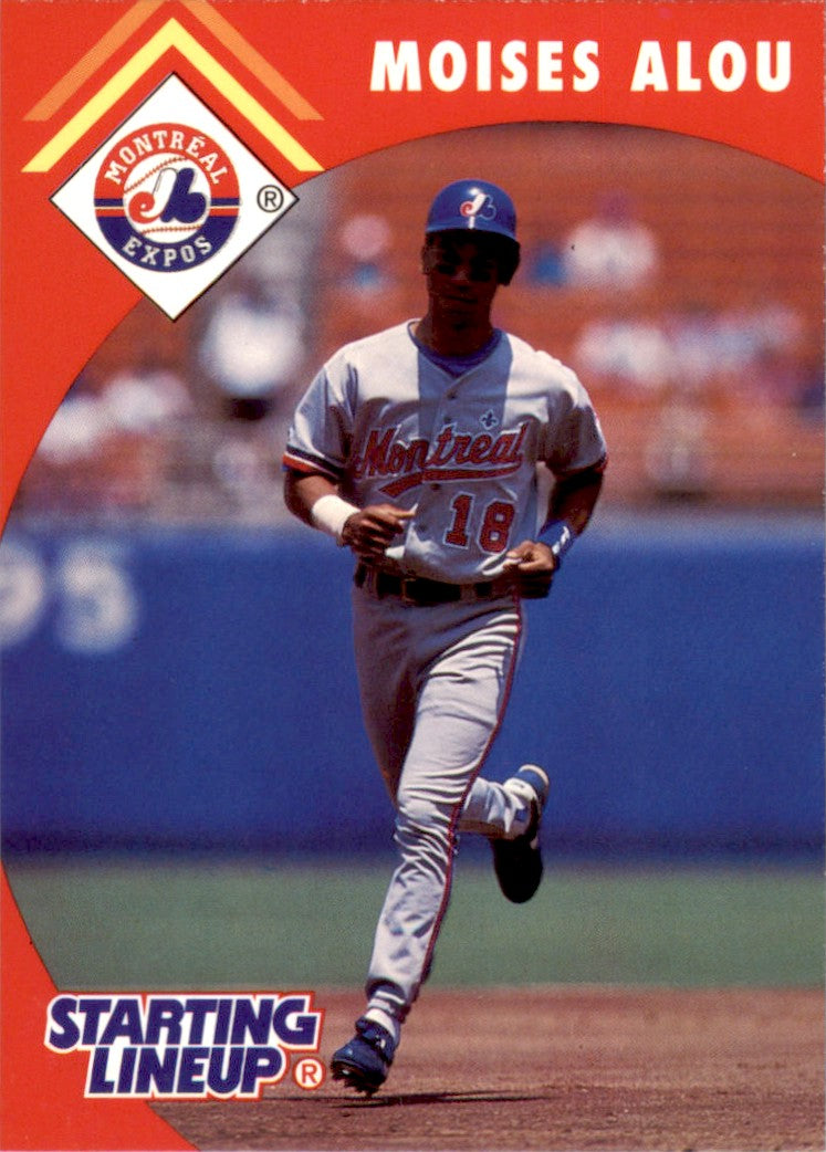 1995 Kenner Starting Lineup Card Moises Alou Montreal Expos