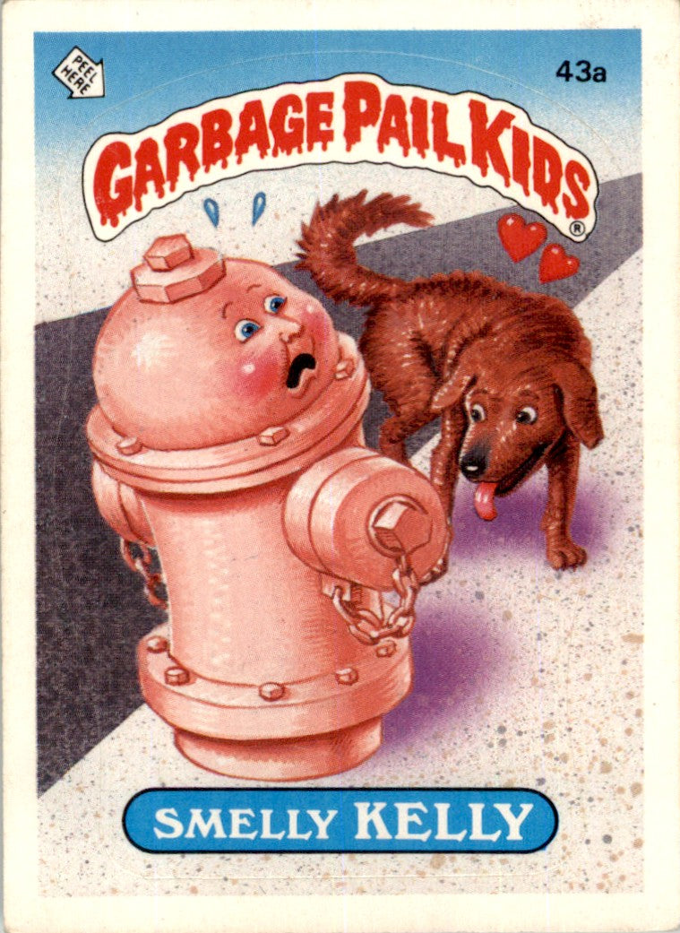 1985 Garbage Pail Kids Series 2 #43a Smelly Kelly Jolted Joel Back VG