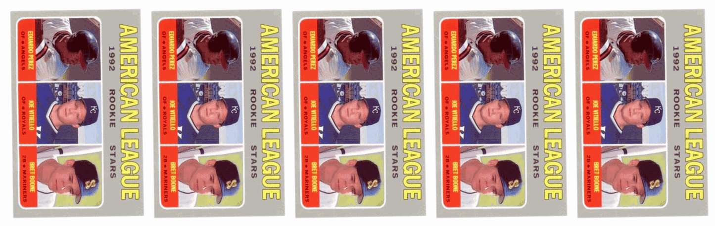 (5) 1992 Baseball Cards #67 Bret Boone Baseball Card Lot Seattle Mariners
