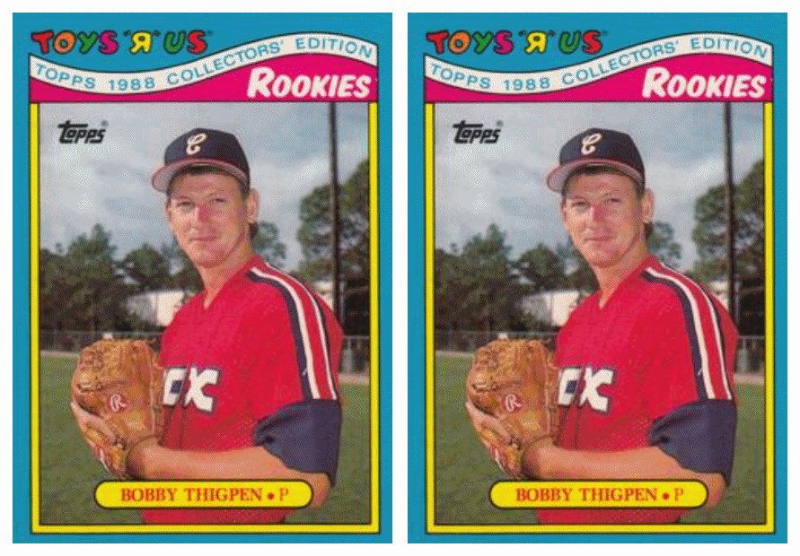 (2) 1988 Topps Toys R' Us Rookies Baseball 32 Bobby Thigpen Lot White Sox