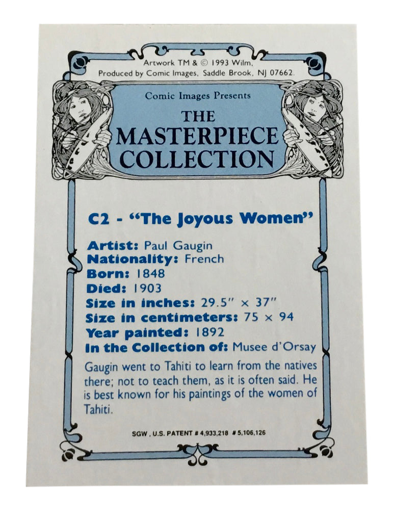 1993 Comic Images Masterpiece Collection Chromium #C2 The Joyous Women