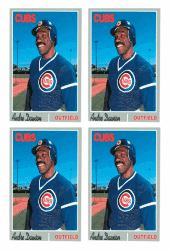 (4) 1992 Baseball Card Monthly #44 Andre Dawson Baseball Card Lot Chicago Cubs