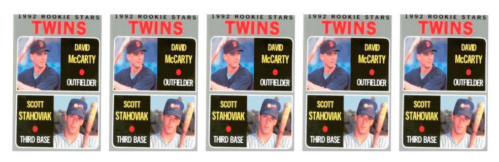 (5) 1992 Baseball Card Monthly #59 Dave McCarty & Scott Stahoviak Card Lot