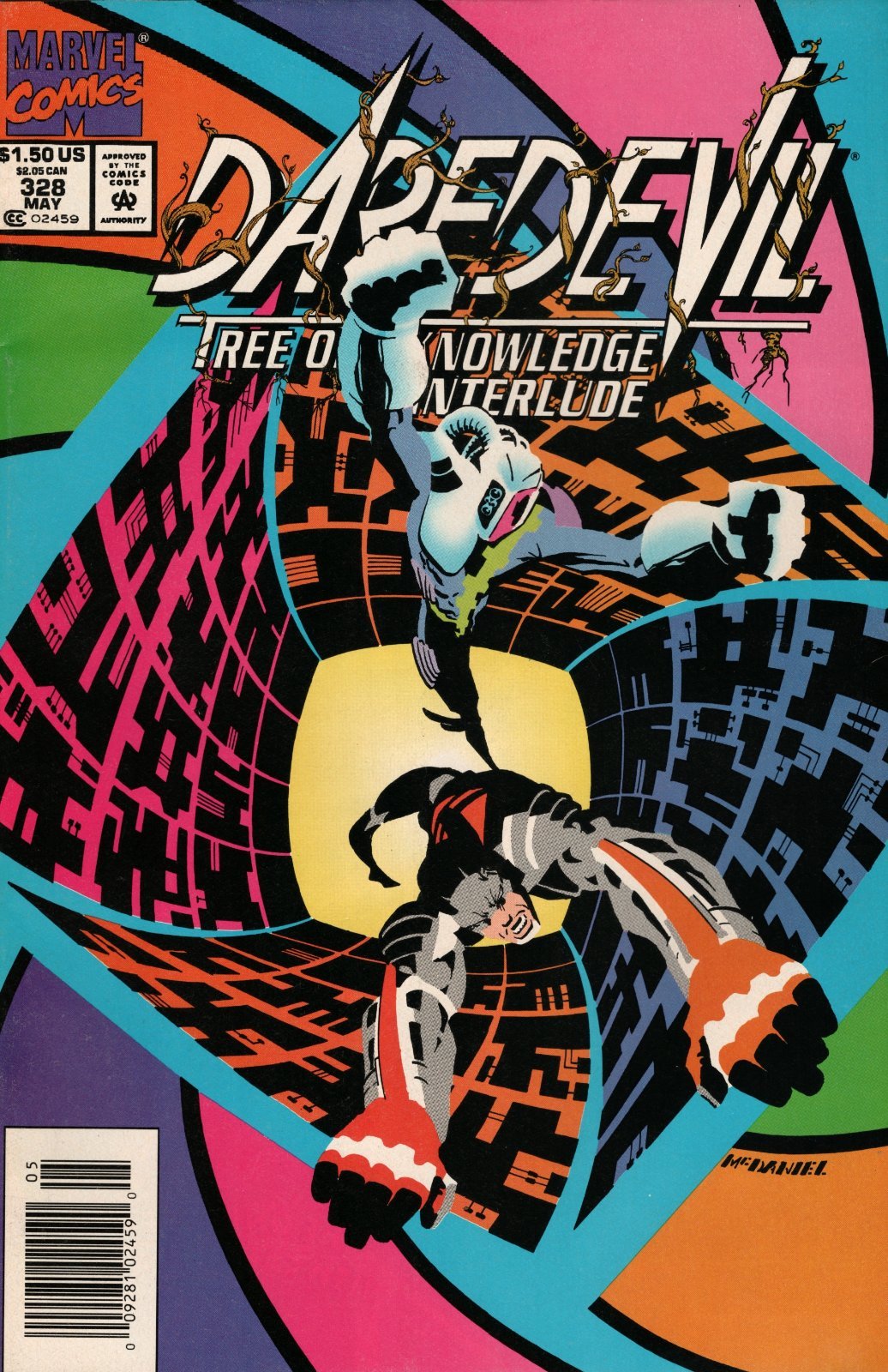 Daredevil #328 Newsstand Cover (1964-1998) Marvel Comics