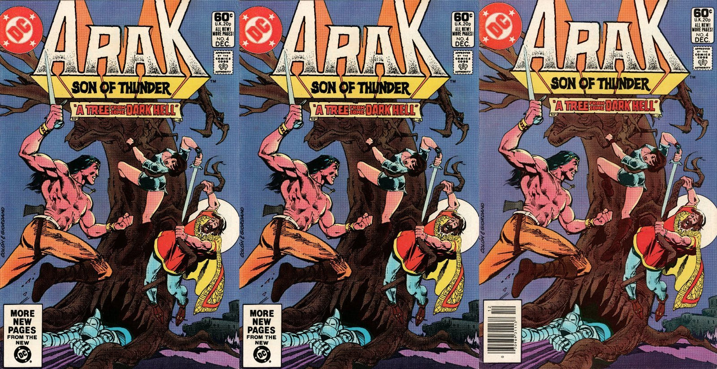 Arak: Son of Thunder #4 Direct & Newsstand (1981-1985) DC - 3 Comics