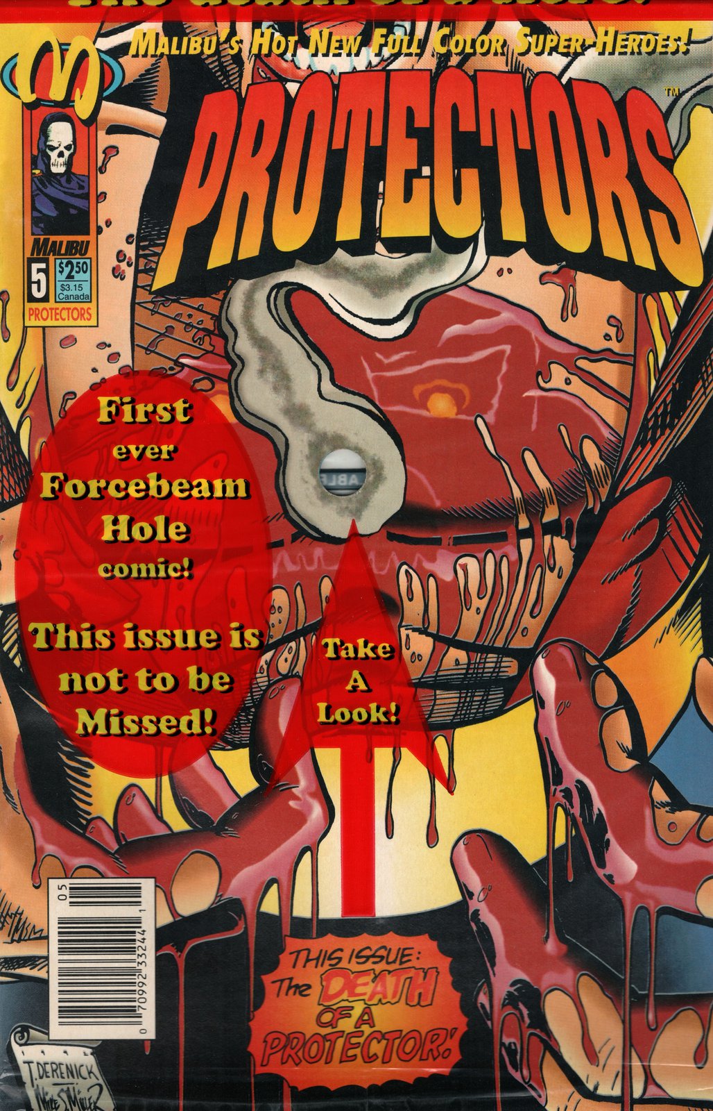 Protectors #5 Newsstand  Polybagged Cover (1992-1994) Malibu Comics