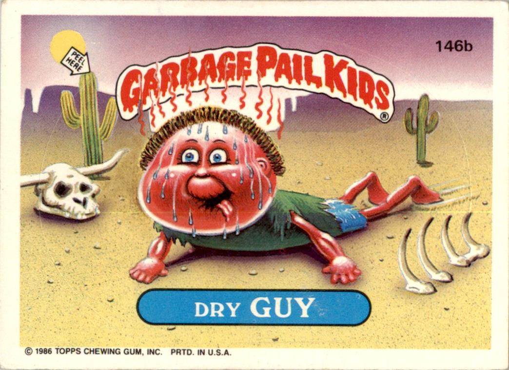 1986 Garbage Pail Kids Series 6 #146b Dry Guy EX