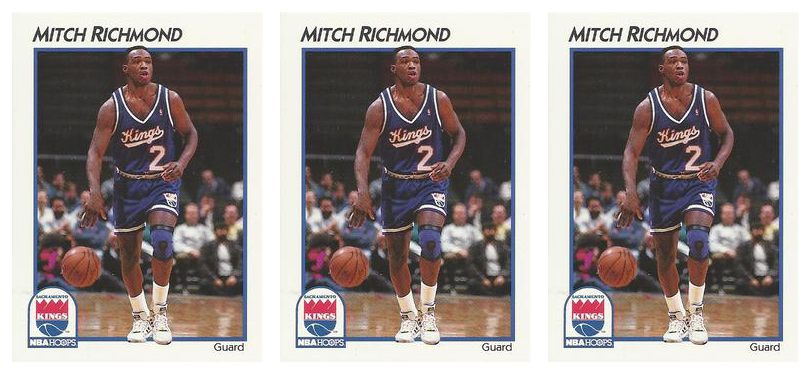 (3) 1991-92 Hoops McDonald's Basketball #37 Mitch Richmond Lot Kings