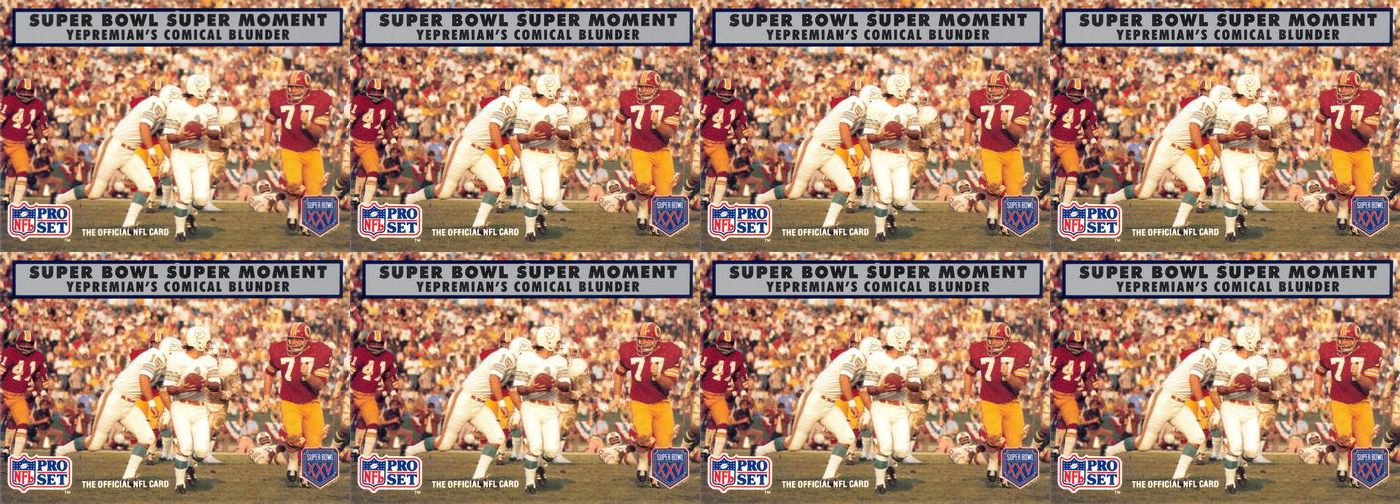 (8) 1990-91 Pro Set Super Bowl 160 Football #141 Garo Yepremian Dolphins Lot
