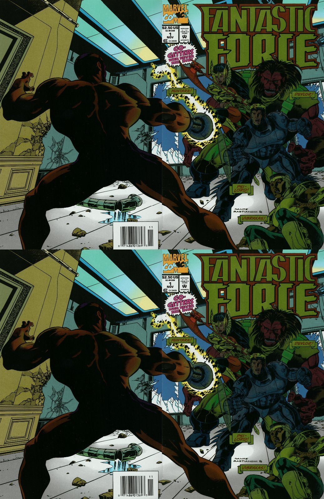 Fantastic Force #1 Newsstand Covers (1994-1996) Marvel Comics - 2 Comics