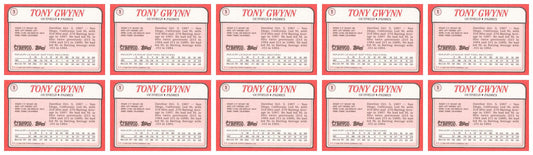 (10) 1988 Topps Revco League Leaders Baseball #1 Tony Gwynn Lot Padres