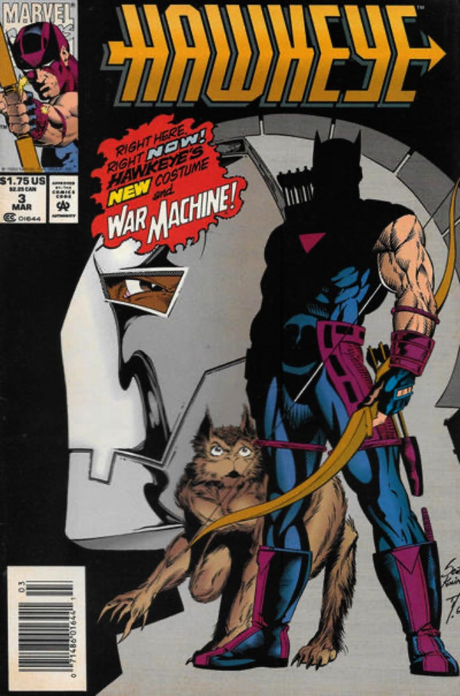 Hawkeye #3 Newsstand Cover (1994) Marvel Comics