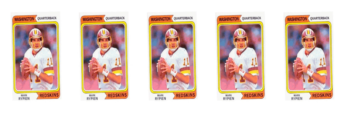 (5) 1992 SCD Mark Rypien #76 Football Card Lot Washington Redskins