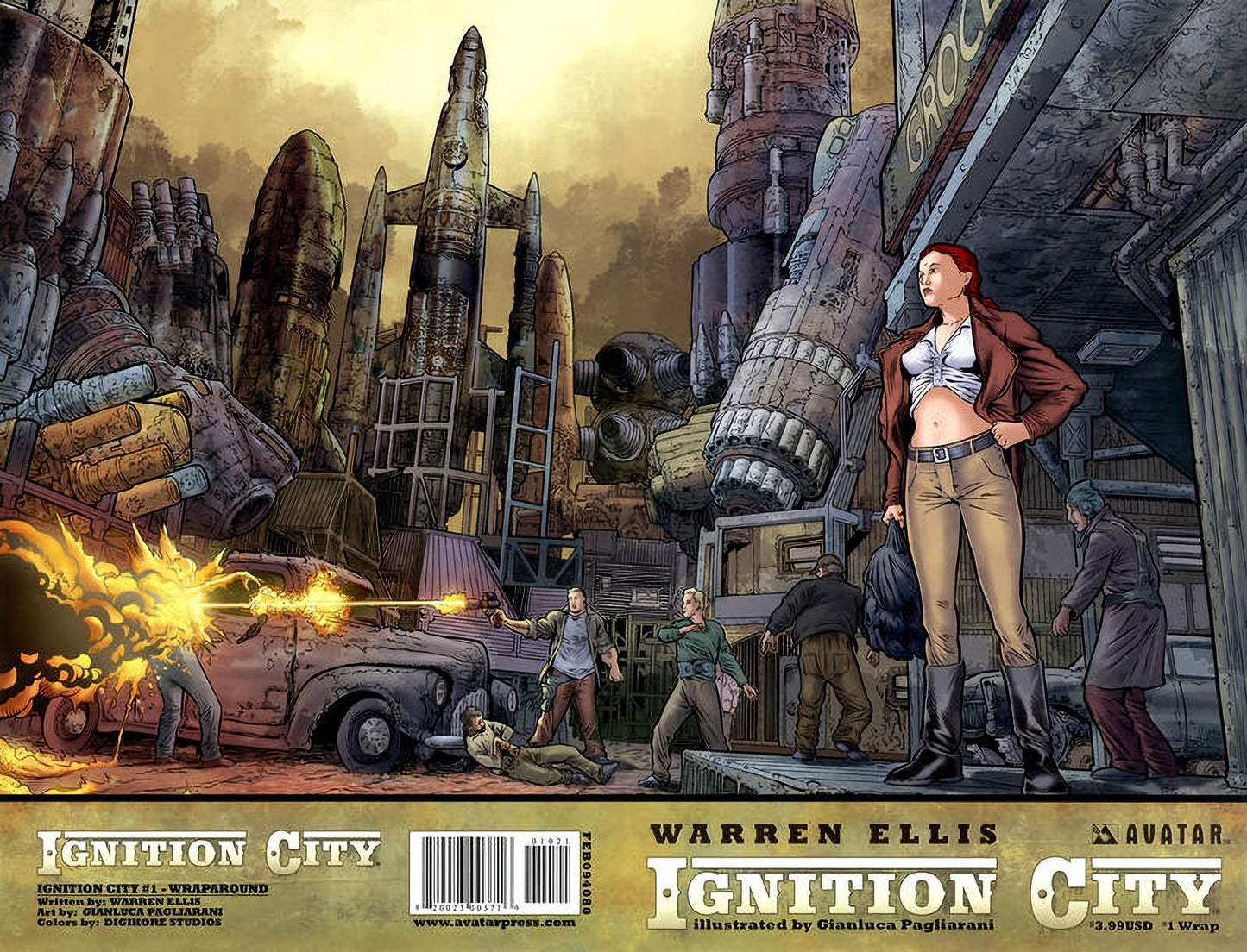 Warren Ellis' Ignition City #1 Wrap Cover (2009) Avatar Press Comics