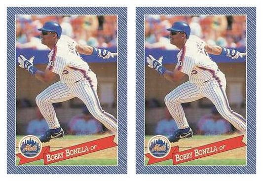 (2) 1993 Hostess Baseball #3 Bobby Bonilla Baseball Card Lot New York Mets