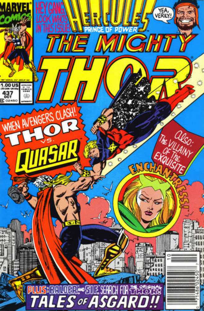 Thor #437 Newsstand Cover (1966-1996) Marvel