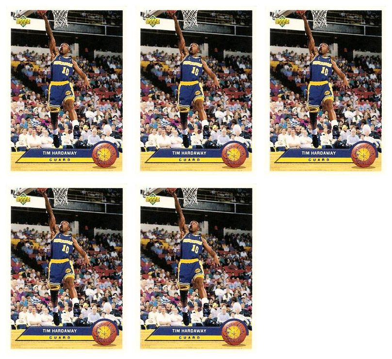 (5) 1992-93 Upper Deck McDonald's Basketball #P13 Tim Hardaway Card Lot