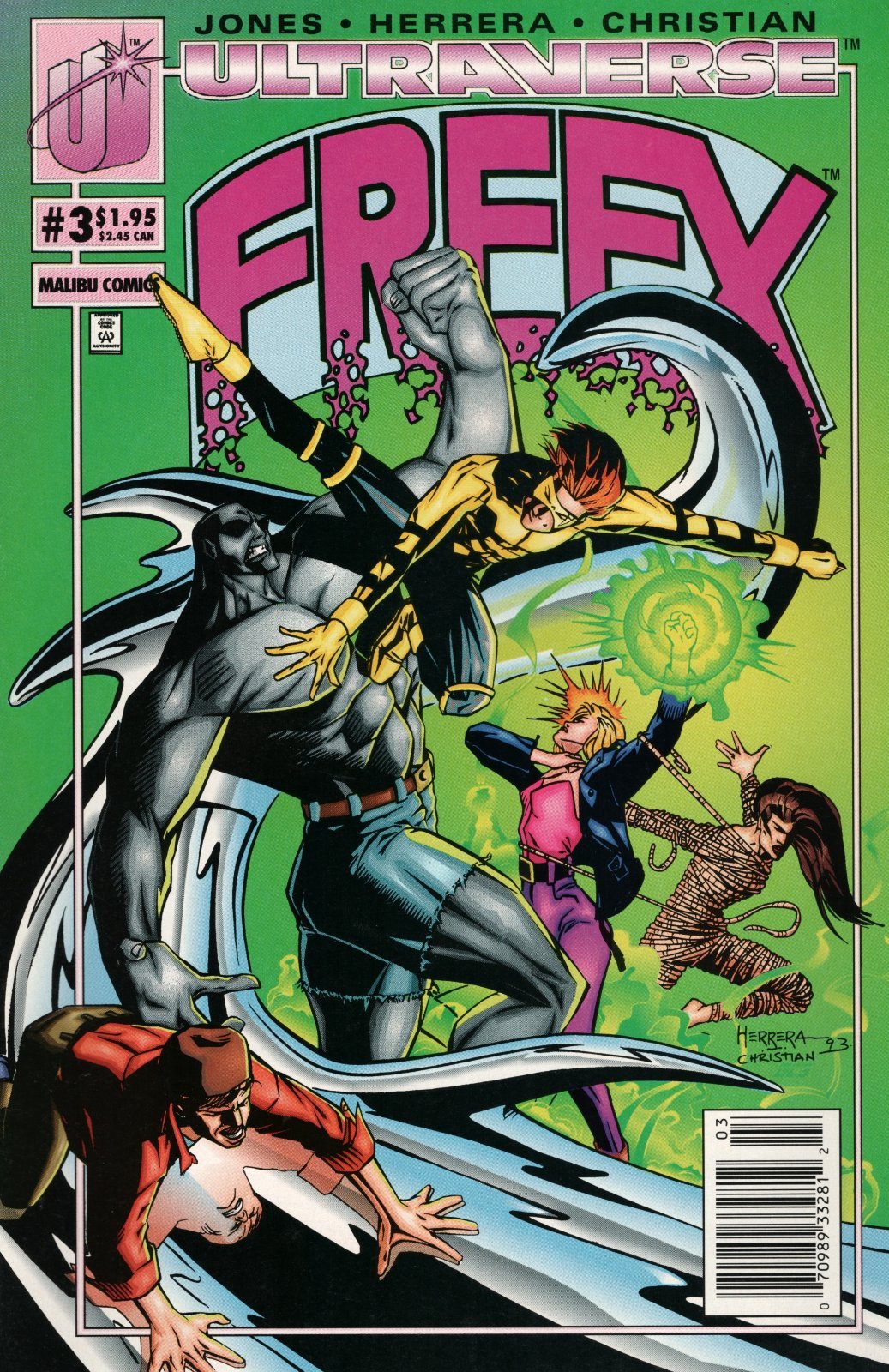 Freex #3 Newsstand Cover (1993-1995) Ultraverse Comics