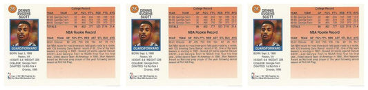 (3) 1991-92 Hoops McDonald's Basketball #28 Dennis Scott Lot Orlando Magic