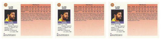 (3) 1991-92 Hoops McDonald's Basketball #20 Vlade Divac Lot Los Angeles Lakers