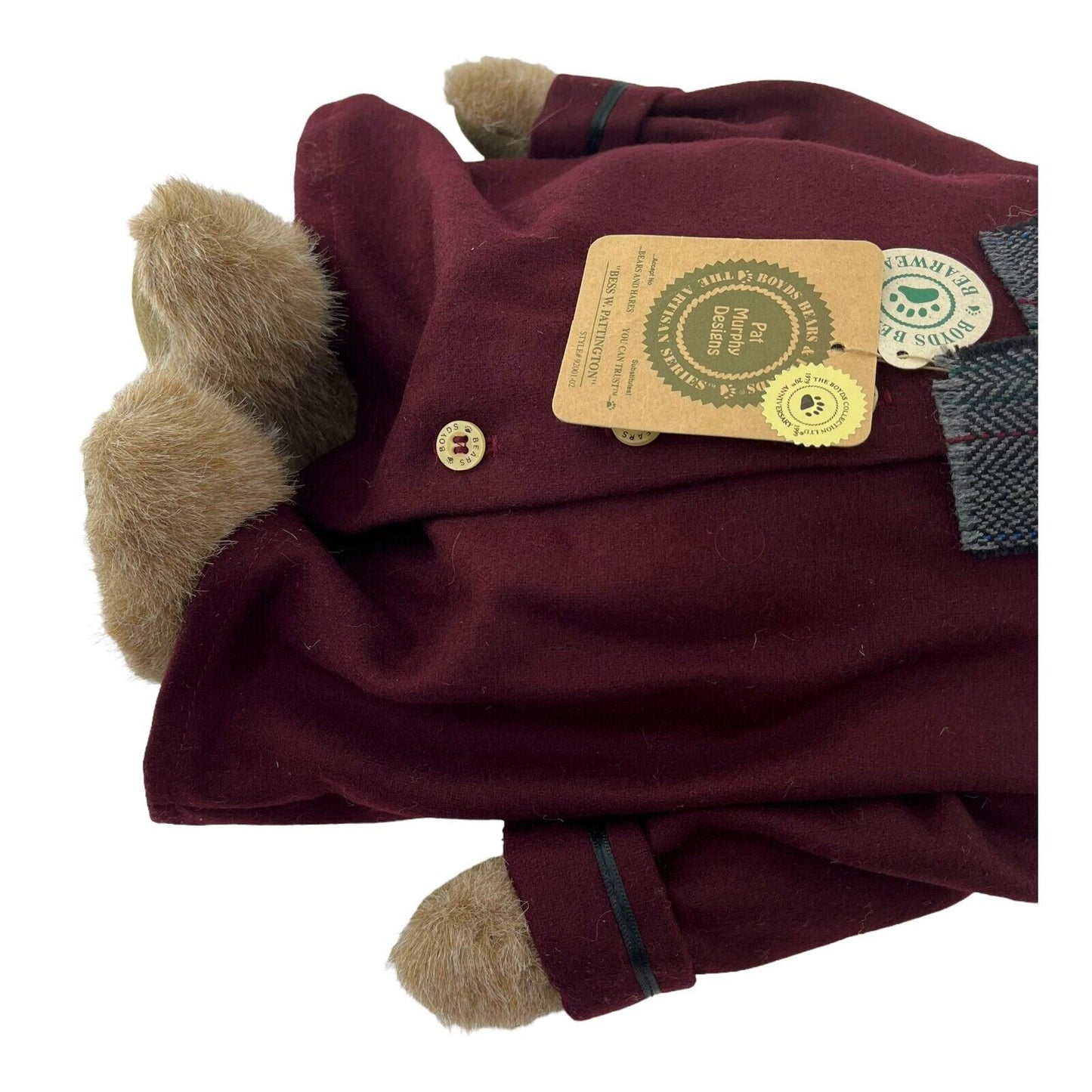 Boyds Bears Bess W. Pattington 14 Inch Plush Stuffed Bear New with Tags