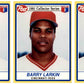 (3) 1991 Post Cereal Baseball #18 Barry Larkin Reds Baseball Card Lot