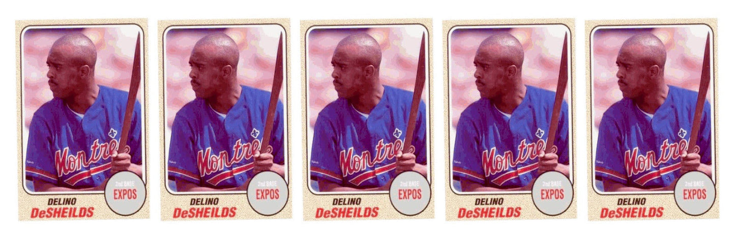 (5) 1993 Sports Cards #36 Delino Deshields Baseball Card Lot Montreal Expos