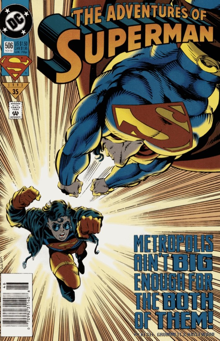The Adventures of Superman #506 Newsstand Cover (1987-2006) DC