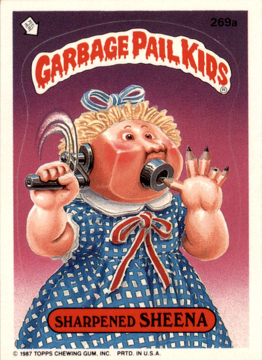 1987 Garbage Pail Kids Series 7 #269a Sharpened Sheena NM-MT