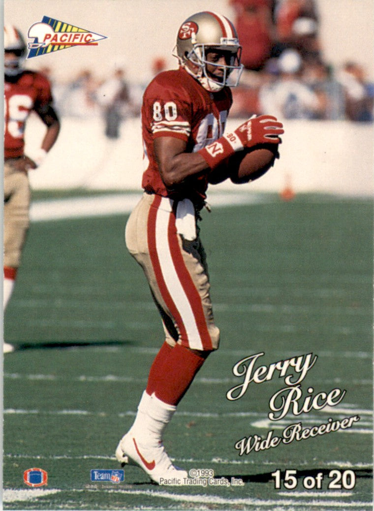 1993 Pacific Silver Prism Circular #15 Jerry Rice San Francisco 49ers