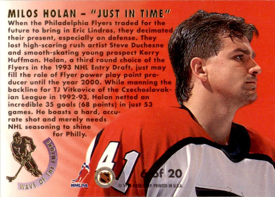 1993 Ultra Wave of the Future #6 Milos Holan Philadelphia Flyers
