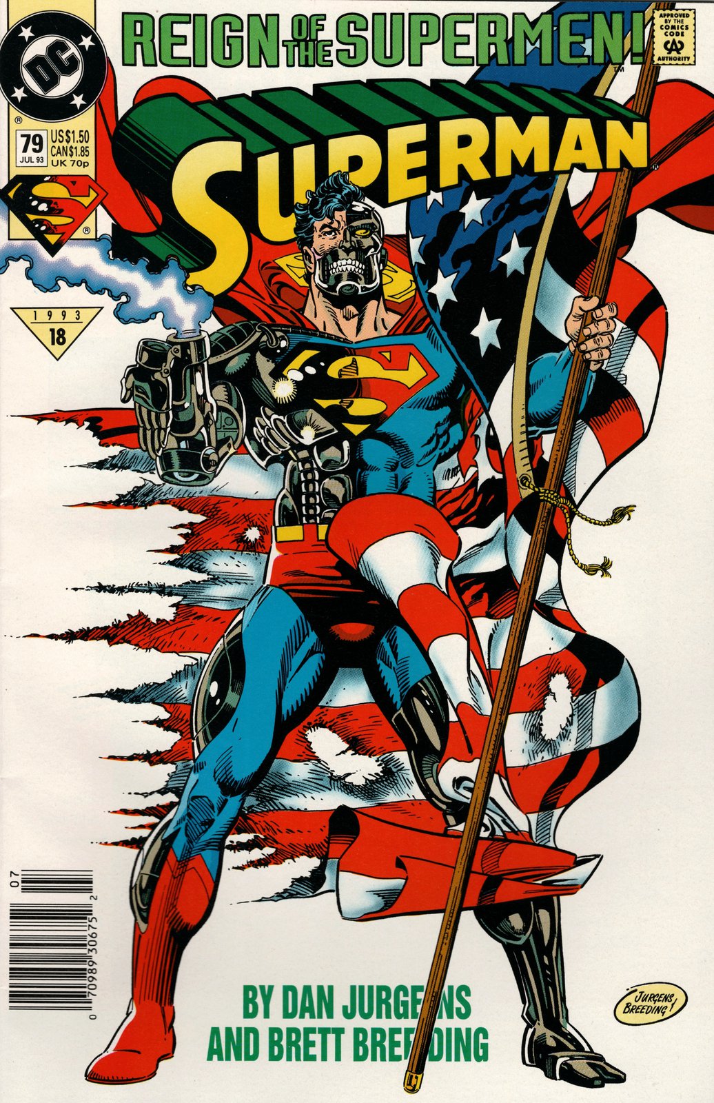 Superman #79 Newsstand Cover (1987-2006) DC Comics