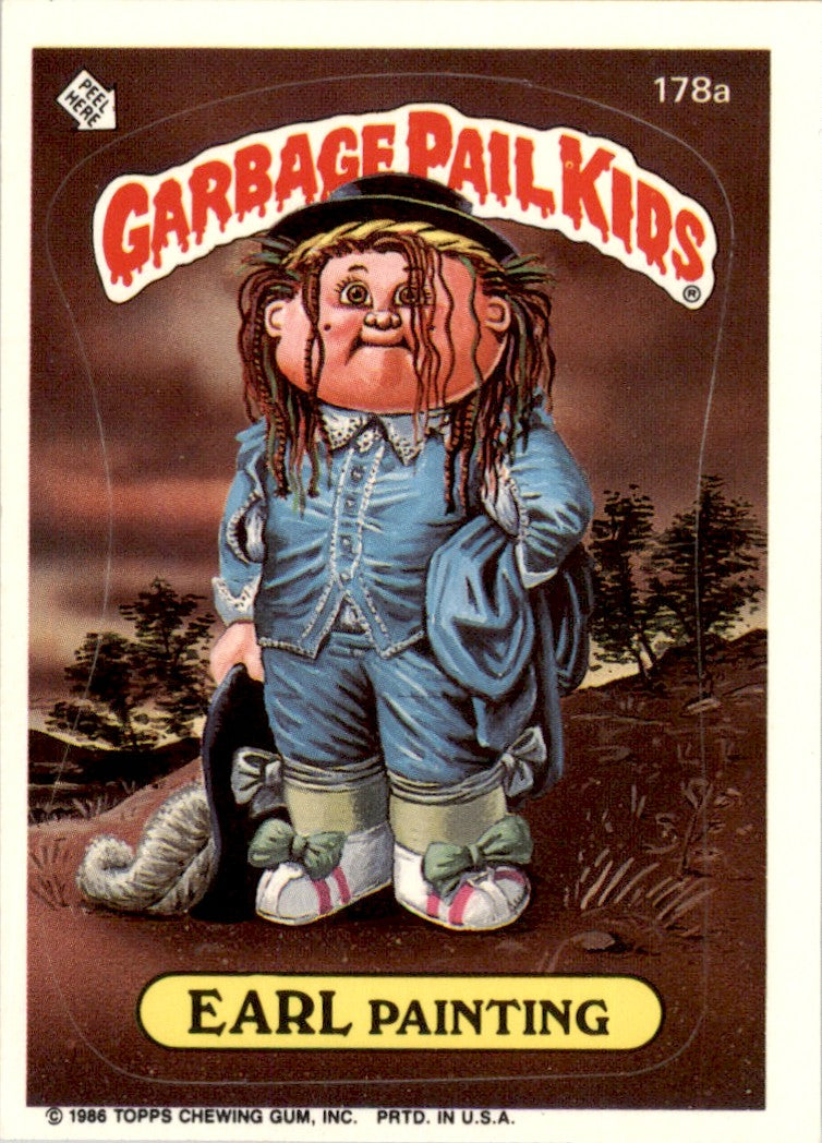 1986 Garbage Pail Kids Series 5 #178A Earl Painting EX