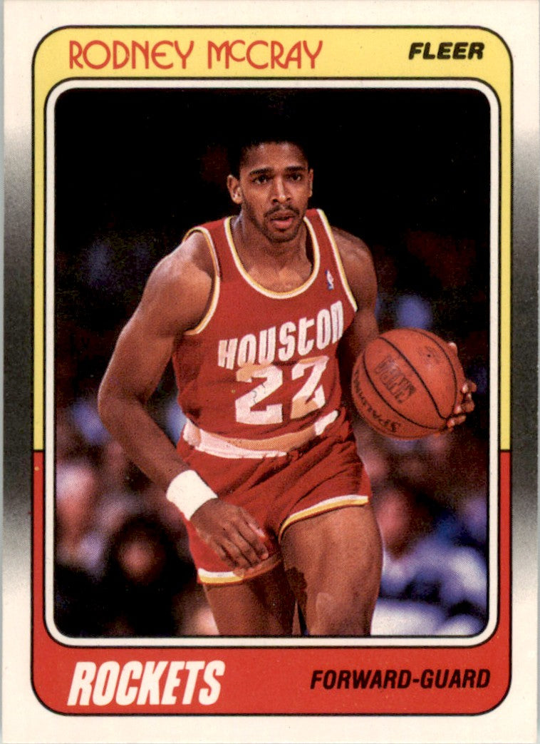 1988 Fleer #52 Rodney McCray Houston Rockets