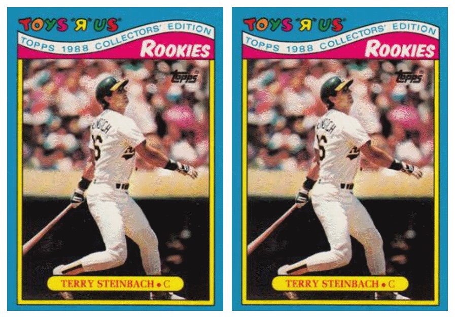 (2) 1988 Topps Toys R' Us Rookies Baseball 30 Terry Steinbach Lot Athletics