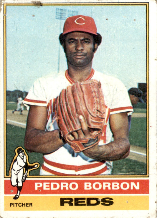 1976 Topps #77 Pedro Borbon Cincinnati Reds GD+