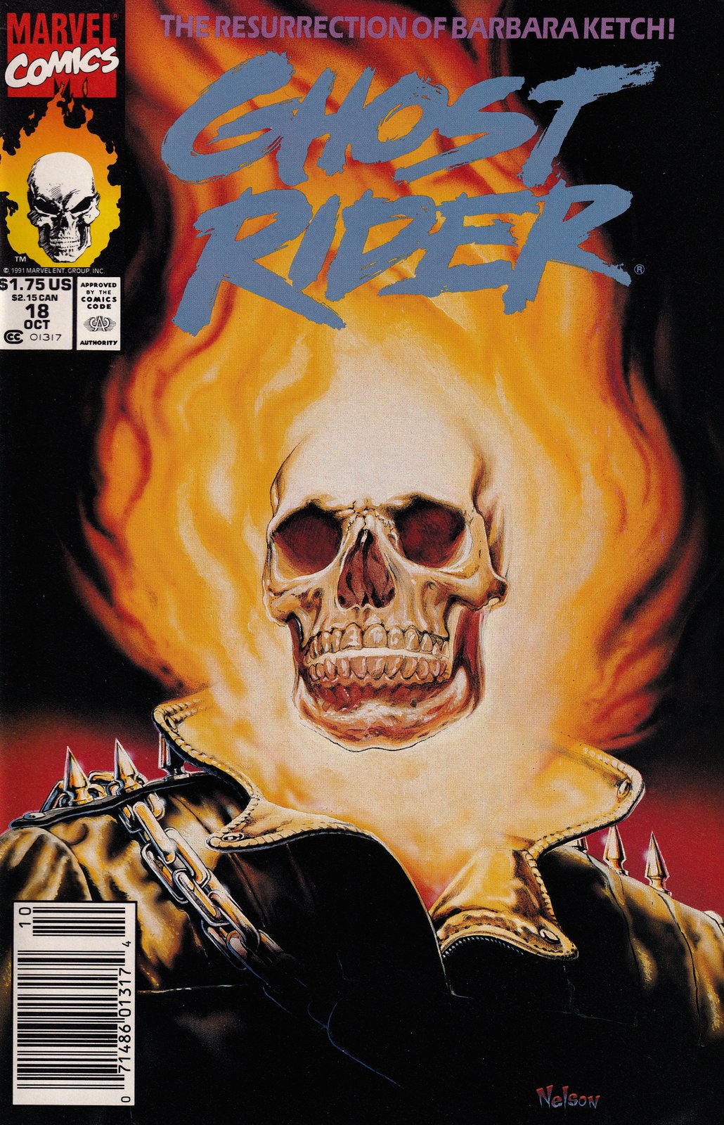 Ghost Rider #18 Newsstand Cover (1990-1998) Marvel