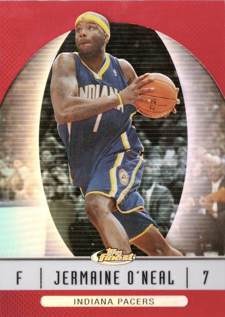 2006-07 Finest Refractors #4 Jermaine O'Neal Indiana Pacers