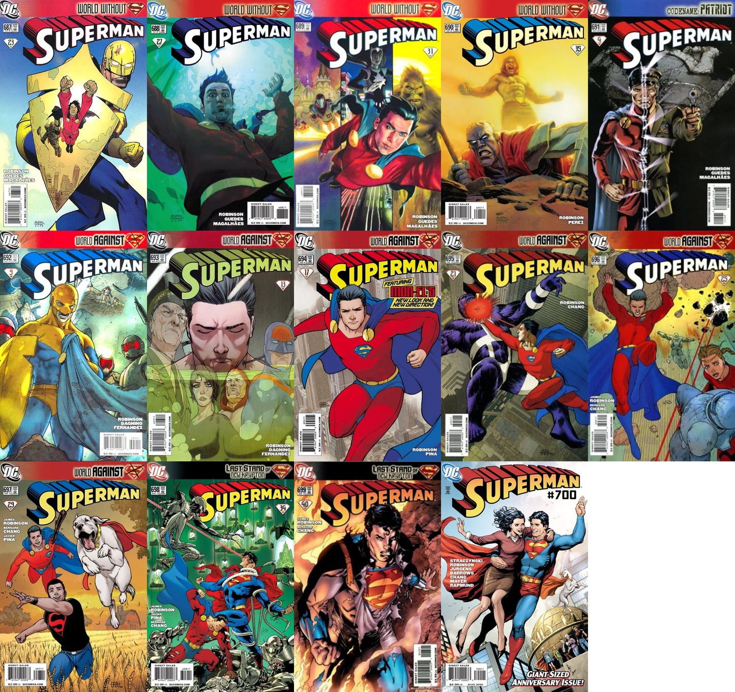 Superman #687-700 Volume 1 (1939-1986, 2006-2011) DC Comics - 14 Comics