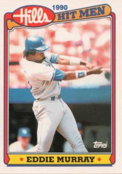 1990 Topps Hills Hit Men Baseball #13 Eddie Murray Los Angeles Dodgers