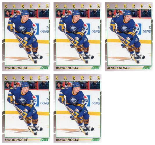 (5) 1991-92 Score Young Superstars Hockey #31 Benoit Hogue Card Lot Sabres