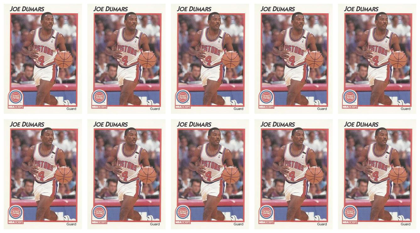 (10) 1991-92 Hoops McDonald's Basketball #11 Joe Dumars Lot Detroit Pistons