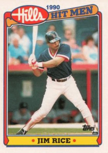 1990 Topps Hills Hit Men Baseball #8 Jim Rice Boston Red Sox